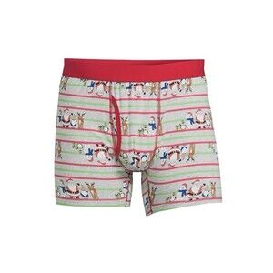 Holiday Time Men's Boxer Briefs Santa and Friends Size  X-Large (40-42)